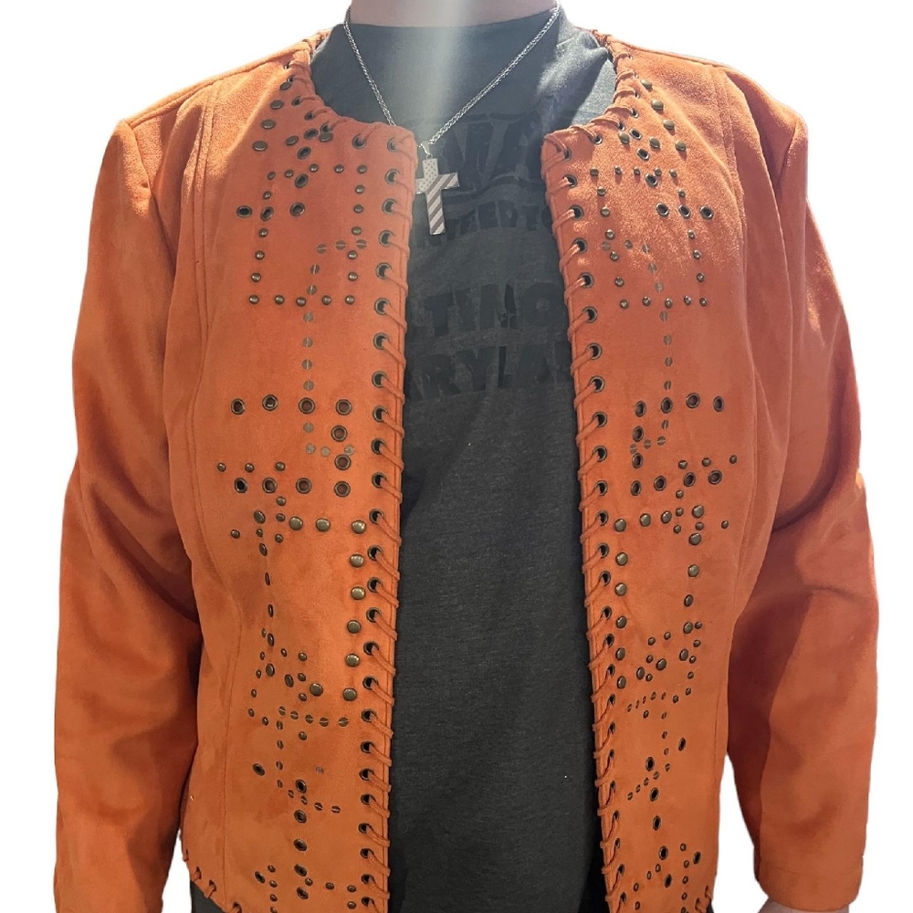 Stunning Orange Suede Jacket